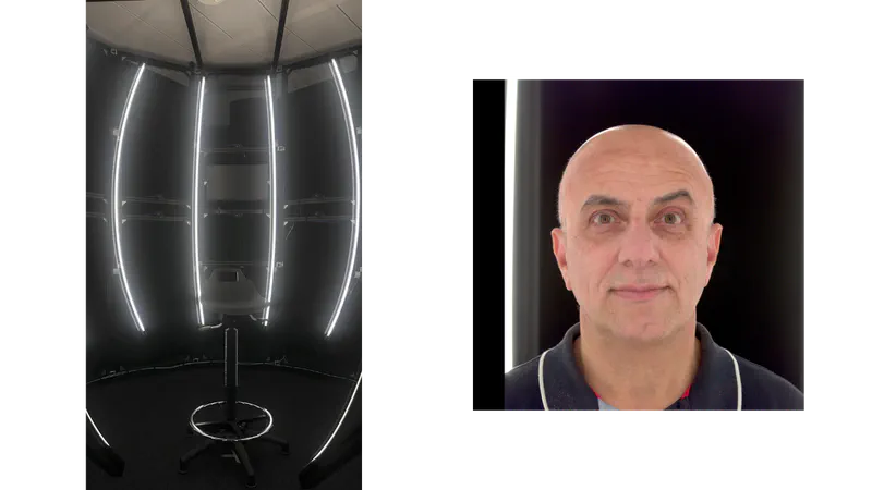 Figure 1: Scanning Studio Setup & Person for Comparison
