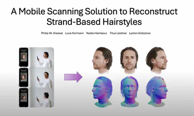 Copresence presenting a novel approach for hair strand reconsrtuction at SIGGRAPH 2025